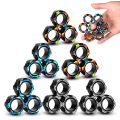Magnetic Rings Fidget Toy Pack  for Teen Boys Party Favors Cool Gadget for Adults Magnet Fidget Spinner Sensory Toy Set. 