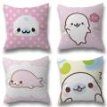 CUTE M-Mamegoma Seal Decorative Room Aesthetics Pillow Case Home Decor Bedroom Sofa Bed Couch Pillow Cover 45x45.