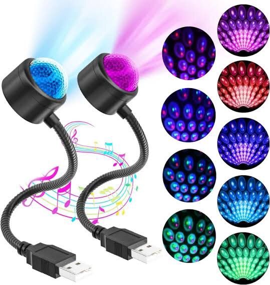 R9 COLOURFUL LED CAR ROOF STAR NIGHT LIGHTS MINI LED PROJECTOR LIGHT INTERIOR AMBIENT GALAXY LAMP DECORATION LIGHT 7 COLOUR USB PLUG GALAXY LAMP USB DECORATIVE SUNSET LAMP