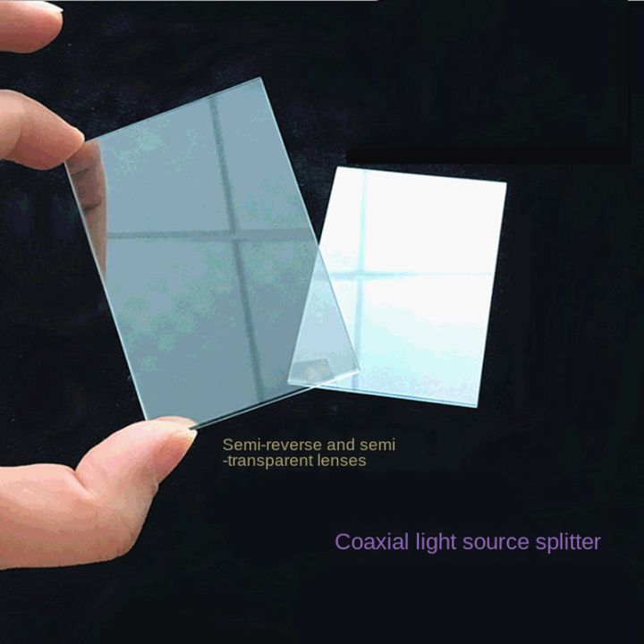 1 pcs 10mm 12mm 48mm Transmittance50%, Reflectance50% Glass Telephoto Beam Splitter Glass Plate Prism Teleprompter