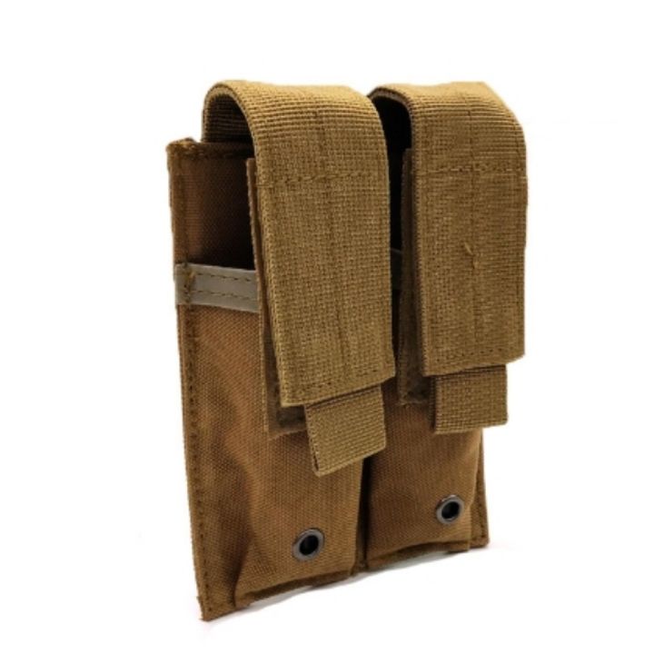 New Molle Double Pistol Mag Pouch Single Double Stack Magazine for 9mm ...