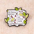 Bookworm's Delight Brooches For Women Books Enamel Pin Metal Badge Jewelry Clothing Backpack Accessories Reader Gifts.