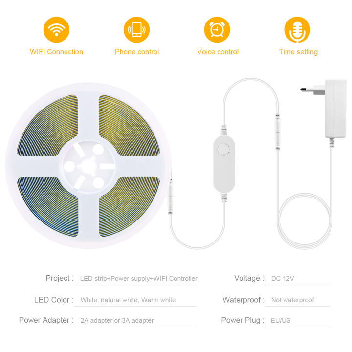WIFI%20Smart%20COB%20LED%20Strip,%20App%20Control,%20Voice%20Alexa/%20Assistant,%20Dimmable,1M-10M,%2024V,%202.4GHz,Self%20adhesive%20LED%20Tape%20Light%20lightify%20-%20Image%204