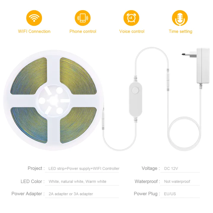 WIFI%20Smart%20COB%20LED%20Strip,%20App%20Control,%20Voice%20Alexa/%20Assistant,%20Dimmable,1M-10M,%2024V,%202.4GHz,Self%20adhesive%20LED%20Tape%20Light%20lightify%20-%20Image%204
