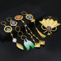 Genshin Impact Vision Of God Keychain Scaramouche Wanderer Kamisato Ayato Nilou Cosplay Key Chain Luminous Feather Pendant Gift. 