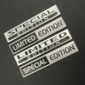 3D Metal Aluminium Silver Black Logo LIMITED EDITION Emblem Car Fender Badge Trunk Decal LIMITED EDITION Stikcer Accessories. 