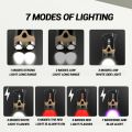 S326 Keychain Light Mini Led Flashlight TYPE-C Charging Waterproof Fluorescent Magnetic Warning Camping Light. 