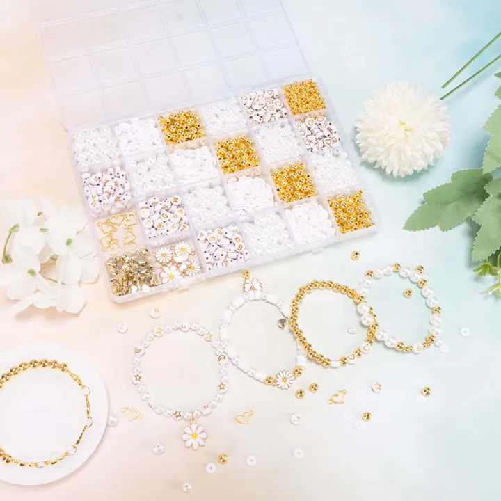 DIY%20Clay%20Beads%20Bracelet%20Making%20Kit,%20Flat%20Beads%20for%20Friendship%20Jewelry%20Making,Pearl%20Polymer%20Beads%20with%20Charms%20Gifts%20for%20Girls%20-%20Image%203