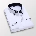 New Shirt Men Cotton Long-sleeve Social Slim Fit Formal Shirt Male Clothes Brand Soft Office Formal Wear Dress. 