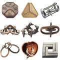 Lock Puzzles Classic IQ Metal Brain teaser Magic Baffling Puzzles Game Toys For Children Adults Funny Metal Puzzle.