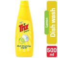 Trix Dishwashing Liquid 500ml Bottle Lemon Fragrance for Scratch-Free Sparkling Clean Dishes, removes grease stains with power-rich thick foam. 