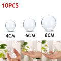 10pcs Transparent Plastic Christmas Balls, Christmas Tree Hanging Decorations, Wedding, Party, and Vacation Home Decorations.