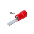 30pcs 10mm insulated lugs , wire thimble Red colour U , O , flat pin. corner. 