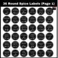 Jars Labels Stickers |Masala stickers 1.5 inch size/Full White color Label with Black Text | Easily Peelable and Applicable (pack of 35) by KYCHEN PLUS. 