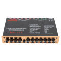 Car Stereo Equalizer Variable Gain Adjustment Front Rear Subwoofer Output 7 Band Car Graphic Equalizer for RV Boat Motorcycles. 
