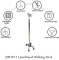 Quad Cane Walking Stick 4 Leg Height Adjustable ,Quad cane Walking stick height Adjustable, Othopedic aid. 