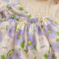 Baby Girl Set Summer Full Print Flower Top Shorts Children's Clothing Cute Beach Baby Set.
