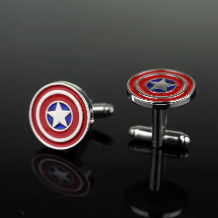 16%20Styles%20Men's%20Cufflinks%20Superhero%20Movie%20Design%20High-Quality%20Alloy%20Material%20Black%20Cufflinks%20-%20Image%205