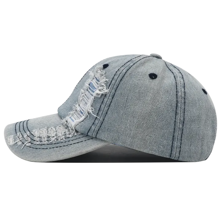 2024%20New%20Solid%20Color%20Ripped%20Baseball%20Cap%20Washed%20Denim%20Snapabck%20Hat%20Hip%20Hop%20Breathable%20Streetwear%20Distressed%20Hats%20for%20Women%20Men%20-%20Image%204