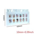 12 Month Kids Growth Picture Frame Pvc My First Year Photo Frame Souvenirs New Born Baby Girl Boy Commemorative Book Home Decor. 