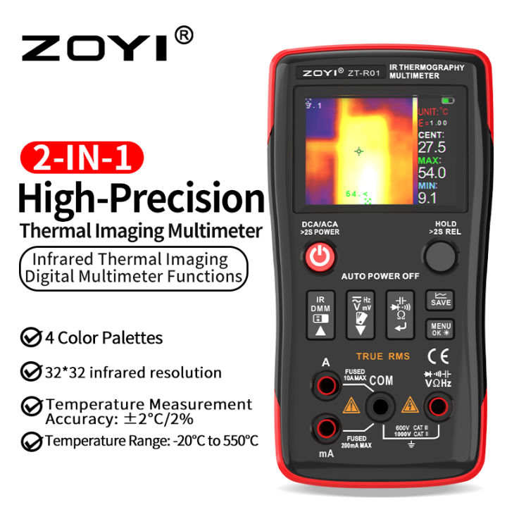 Infrared Multimeter Thermal Imaging Multimeter, Professional Digital Multimeter with IR ...