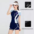 Two-piece swimming suit shorts women sport swimming suit elastic quick dry swimsuit ready to ship #0147. 