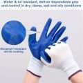 3 Pair Rubber Coated China Safety Hand Gloves, Use For Construction, Household, Farm Work, Gardening, Materials Handling, Workshop, ETC.