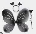 Fairy Wings Set For Girls 8 Color Buterflly Wings  Stick & Hairband Kids Party Dress Costume. 