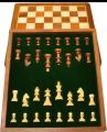 Wooden Chess With Board (18x18 cm). 