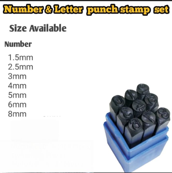 Number and Letter punch stamp set by Mateen Tools