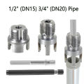 4/8pcs Integrated Internal External Pipe Threading Tool Electric Drill Compatible PVC Pipe Threader Kit 1/2" 3/4" PPR Threader. 
