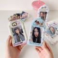 Cute Graffiti Card Holder Bus Card Transparent PVC  Photocard Case Student School Meal Card Protector. 