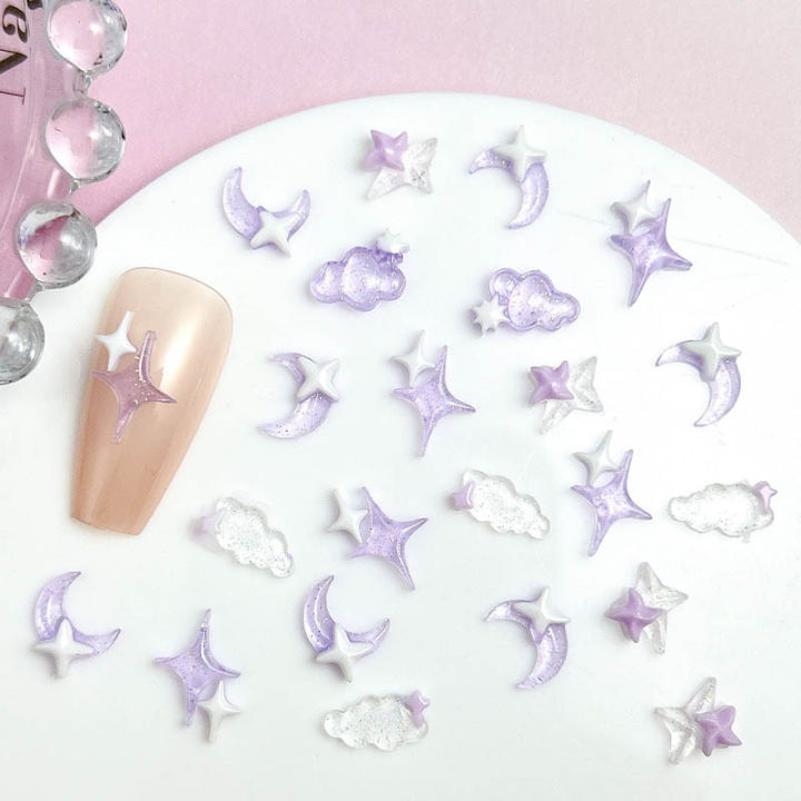 50PCS%20Transparent%20Resin%20Moon%20Cloud%20Nail%20Art%20Charms%20with%20White%20Purple%20Sparkling%20Four-pointed%20Star%20Nail%20Decoration%20DIY%20Nail%20Crafts%20-%20Image%205