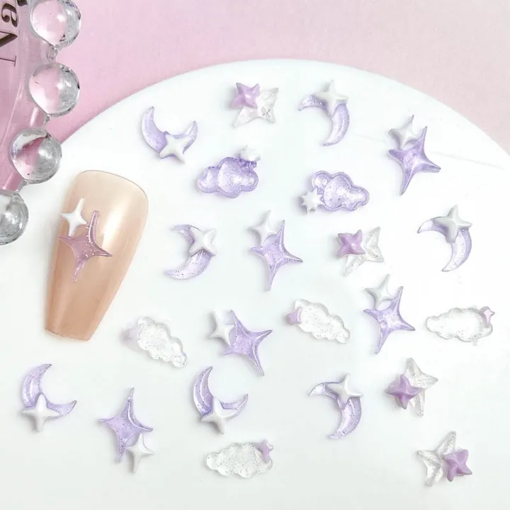 50PCS%20Transparent%20Resin%20Moon%20Cloud%20Nail%20Art%20Charms%20with%20White%20Purple%20Sparkling%20Four-pointed%20Star%20Nail%20Decoration%20DIY%20Nail%20Crafts%20-%20Image%205