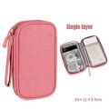 1Pc NEW Travel Organizer Bag Cable Storage Organizers Pouch Carry Case Portable Waterproof Double Layers Storage Bags Cable Cord. 