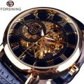 FORSINING 99A Men's Mechanical Watches Luxury Fashion Elegant Automatic Genuine Leather Strap Wrist Watches for Male Gift Clock. 