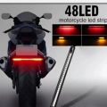 multifunction LED Motorcycle strip lights brake tail turn signal license plate. 