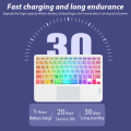 Backlit Keyboard With Touchpad Type For Wireless Multilingual And Multiple Colors Portable For Tablet iPad Pro Mini Air Phone.