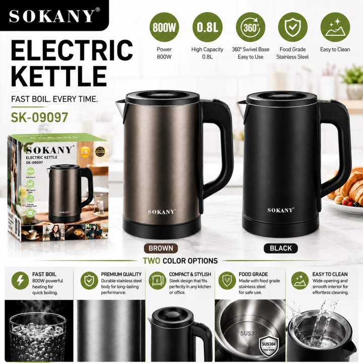 Sokany%20SK-09097%20Premium%20Built%20Quality%200.8%20Liter%20Electric%20Kettle%20800W%20Fast%20Boiling%20Stainless%20Steel%20Electric%20Kettle,%20Cordless%20Tea%20Coffee%20Kettle%20with%20Auto%20Shut-Off,%20Lid%20can%20be%20removed%20completely,%20Small%20Compact%20for%20Hotel%20Home%20Office%20Dorm%20-%20Image%202