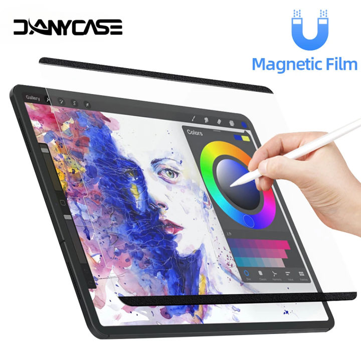 Paper%20Feel%20Screen%20Protector%20Film%20for%20iPad%20Air%2011in%202024%20Pro%2011/12.9%20Air%204%205%2010/9/8/7th%20Generation%20Removable%20Magnetic%20Attraction%20-%20Image%202