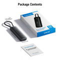 Lemorele SD5 10Gbps USB C NVMe M.2 SSD Enclosure 4TB Portable External Hard Drive Case with Built-in Cable USB 3.2 Gen2.