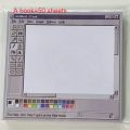 Vintage Computer Drawing Sticky Notes 50 Sheets - Ideal for Artists & Office Use,Durable Adhesive Notes, Sticky Notes for Office. 
