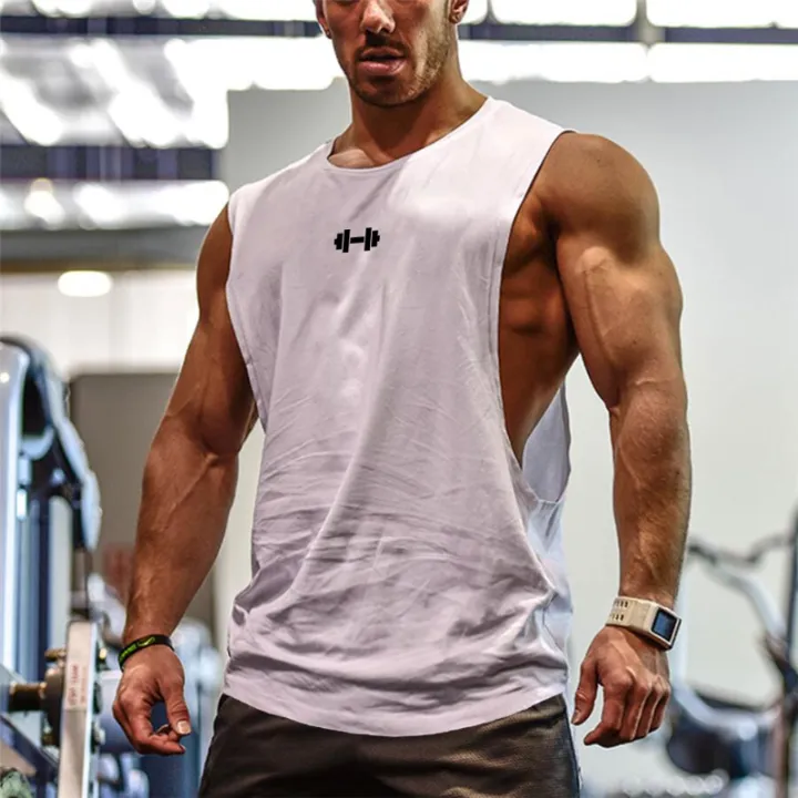 Gym%20Fitness%20Running%20Vests%20Cotton%20Breathable%20Side%20Slits%20Tank%20Tops%20Mens%20Bodybuilding%20Muscle%20Sleeveless%20Singlets%20Workout%20Shirts%20-%20Image%202