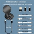 Portable Data Cable Storage Box with Phone Holder Compact Lightweight Cable Adapter Conversion Head Organiser Finishing Box. 