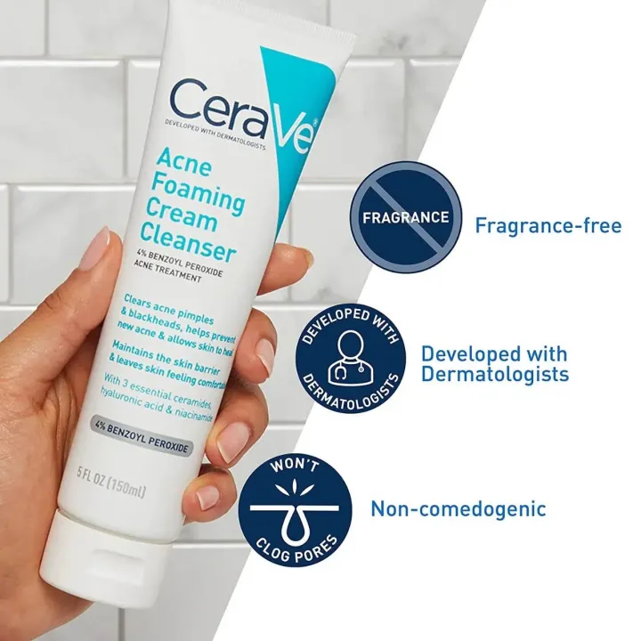 CeraVe%20Acne%20Foaming%20Cream%20Cleanser%20%E2%80%93%20150ml%20-%20Image%202