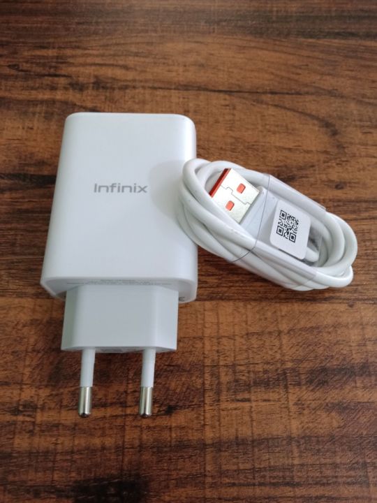 Infinix 33 watt Genuine Charger-Infinix Box Pulled Original Charger with Cable Type C