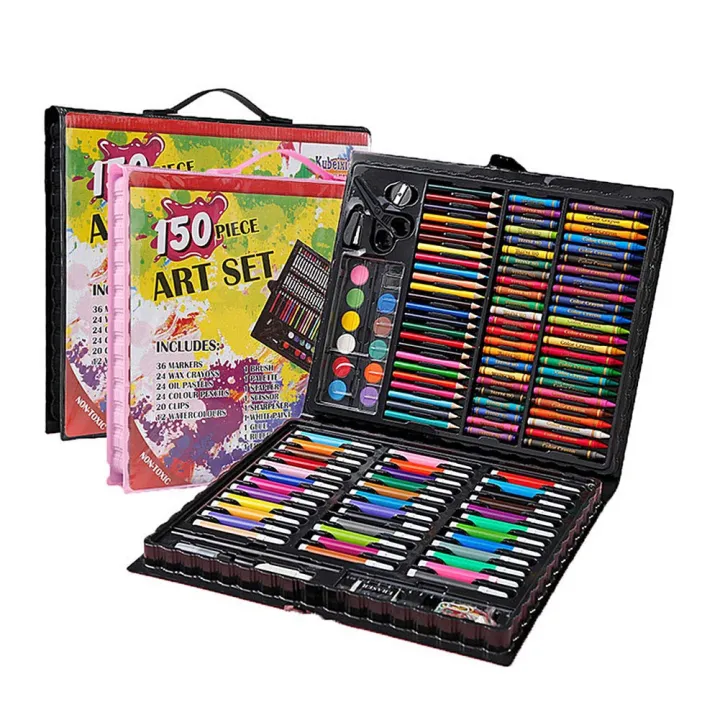 150%20Piece%20Deluxe%20Art%20Set%20Drawing%20Set%20for%20Kids%20Crafts%20Kit%20Box%20Gift%20Art%20Supplies%20for%20Drawing,%20Painting%20and%20More%20Black%20-%20Image%202