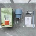 Portable glass bottle blender. 