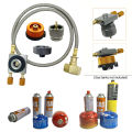 Europe Outdoor Cylinder Filling Adapter Gas Refill Adapter Gas Flat Cylinder Tank Coupler Adaptor With Pressure Relief Valve.