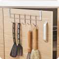 Kitchen Cabinet Door Hooks Multifunctional Hat Bag Towel Hanger over the door Hooks for Hanging Rack Bathroom Organizer 5 hooks. 
